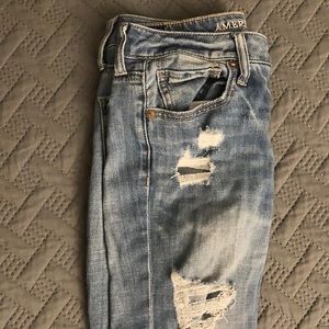 Distressed American Eagle Tomgirl Jeans